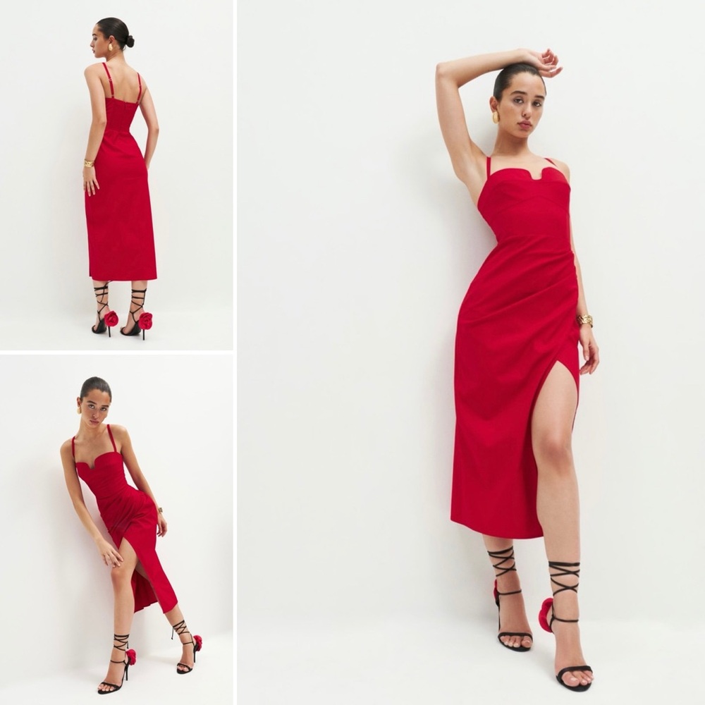 Reformation Alfred Red Dress